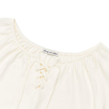 Lace Up Long T-shirt (White)