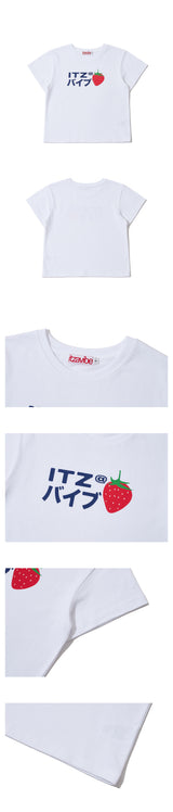 STRAWBERRY LOGO CROP T SHIRT