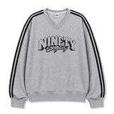 カ―シブ ロゴ トラック ブイネック スウェットシャツ (4color)