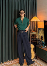 S/S Zip-up ribbed collar short sleeve tee 8COLOR