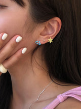 フルーツらくがきピアス（バター） - 月