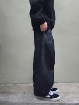 Naved Two-Tuck Raw Curved Denim Pants