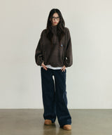 Fleece Button Anorak Ash Brown