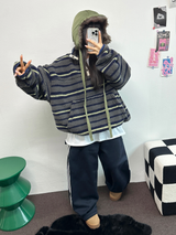 フリース❤トラックライン3ラインロングパンツ ❤🖤🤍💙🩶5COLOR