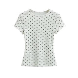 リブラドッとスリムTシャツ