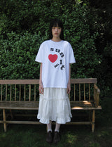 ドットロゴオーバーフィットTシャツ (WHITE)
