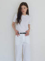 ベーシックコットンTシャツ- Ivory