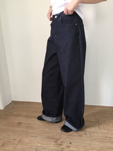Stitched wide engine denim (2color)