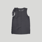 RIBBON MINI DRESS: CHARCOAL