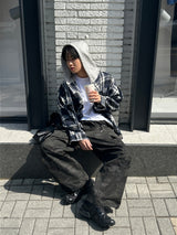 LMN Er Western Checkered Hooded Shirt (3 colors)