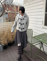 (WOOL) ブークレダッフルショートコート