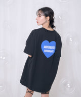 UNISEX ハートプリントT ブラック