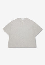 [SEMADE] Short Slub Henley Neck Over Sleeve 슬럽 헨리넥 티셔츠 (반팔)