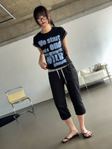 Crime Sleek Hip Button Capri Pants 3color