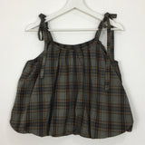 Plaid Balloon Blouse (2color)