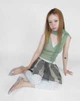 FLOWER BUTTON MIDI LEGGINGS