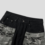 DN camo color combination denim pants (1C)