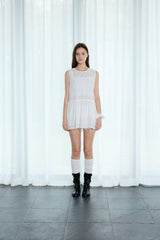 DOT LACE LAYERED DRESS