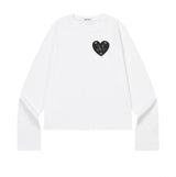 イヤメタルロゴハートパッチロングスリーブT