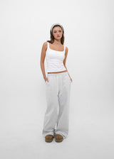 [B-BASIC] Basic Cotton Span Square Neck Sleeveless (Built-in Cap)
