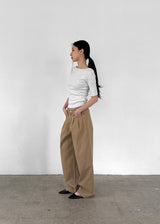 [MADE] Miu Two-Tuck Wide Cotton Pants
