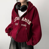 Shine Tantan Embroidered Hooded Zip-Up