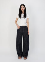 MOOD INDIGO PIN STRIPE CURVED DENIM code 26200