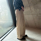 LMN Nut Two Tuck Half-Bendable Wide Pants (3 colors)