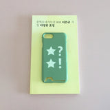 Dot star Lime Lemon Card wallet Glossy Hard case