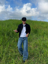 Wallet Point Wide Denim Pants (S, M, L / 3 Colors)
