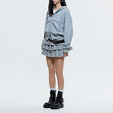 (DUC) Tutu Cotton Skirt Pants Gray