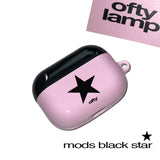 [made] mods black star airpods case (glossy hard)