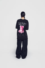 24FW HOSHI X ADLV タイガーフィギュア 半袖Tシャツ ブラック