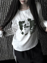 ペールフェイディドプリティングTシャツ (3color)
