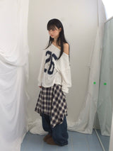 Numbering loose sweatshirt