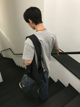 カズ スター エンブロイダード ワイド デニム パンツ