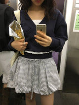 【即日発送】Pumpkin Check Mini Skirt