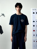 [UPDRAFT]NYLON POCKET COTTON T-SHIRT NAVY