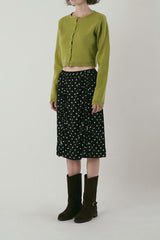 Dot frill skirt_black