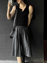 Pigment Silver Charcoal Bermuda Training Pants