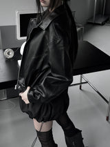 classic washed leather jacket
