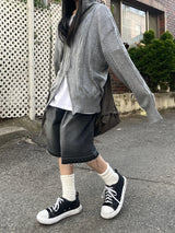 ソーダピンタックウォッシングバミューダパンツ