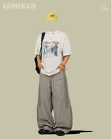 RU Track Nylon Curved Banding Pants