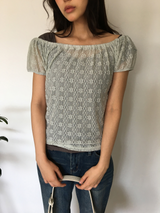 Blossom Lace T-shirt + Scarf (4color)