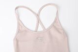 Jewel cross back tank top - pink 
