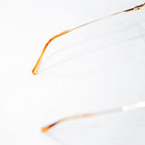 Knouun Round titanium glasses CODE. 103. D Sizzy Gold 