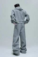 Fur Patchwork Zip-Up Hoodie
