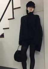 パフオーバーブークレカーディガン