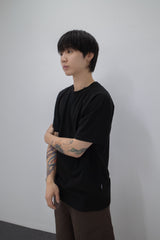 Side Panel Raglan Tee Black