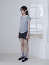 PUMPKIN TWINKLE DENIM SHORTS (BLACK)